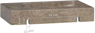 vidaXL Lumarko Umywalka, szara, 38x24x6,5 cm, marmur! 149188 - Umywalki - miniaturka - grafika 9