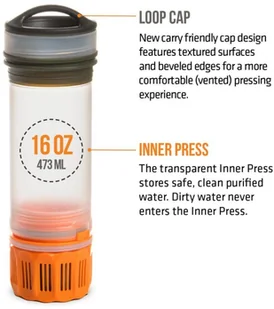 Grayl Butelka filtrująca Grayl Ultralight Compact - alpine white - Kuchnia turystyczne i akcesoria - miniaturka - grafika 5