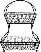 Miski i półmiski - Mikasa Gourmet Basics Gourmet Basics by Mikasa Lattice 2-Tier Metal Fruit Basket, Antique Black by Gourmet Basics by Mikasa 5154870 - miniaturka - grafika 1
