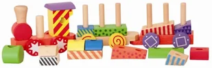 WoodyLand Zestaw kolejka kolorowe klocki GXP-559884 - Pociągi dla dzieci - miniaturka - grafika 5