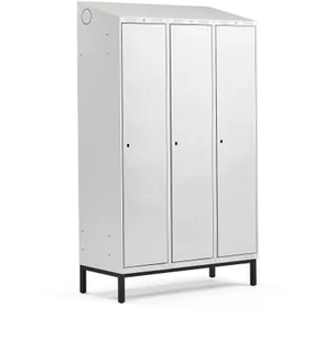 AJ Produkty Szafa ubraniowa ze skośnym daszkiem, na nóżkach - Szafki BHP AJ Produkty Szafa ubraniowa ze skośnym daszkiem, na nóżkach - Szafki BHP - miniaturka - grafika 12