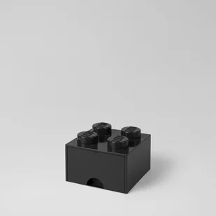 Lego POLTOP POLTOP Pojemnik z szufladą Brick 4 czarny - Pojemniki na zabawki - miniaturka - grafika 2