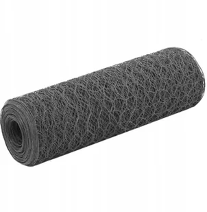 vidaxl Siatka stalowa z powłoką z PVC, 25x0,5 m, sześciokątna, szara - Ogrodzenia - miniaturka - grafika 5