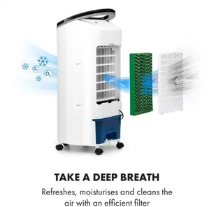 Klarstein IceWind Plus Chłodnica powietrza 65 W timer 330 m/h pilot zdalnego sterowania kolor biały ACO4- - Klimatory Klarstein IceWind Plus Chłodnica powietrza 65 W timer 330 m/h pilot zdalnego sterowania kolor biały ACO4- - Klimatory - miniaturka - grafika 7