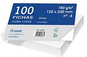 Zakładki indeksujące - DOHE dohe 30368  Pack firmy 100 Chips gładkich białego kartonu fotograficznego, 180 G, nr 4, 125 X 200 MM 30368 - miniaturka - grafika 1