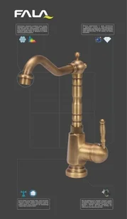 FALA BATERIA ZLEWOZMYWAKOWA RETRO BRONZE 3 75832 - Baterie kuchenne - miniaturka - grafika 2