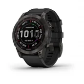 Smartwatch - Garmin Garmin Fenix 7 Sapphire Solar Tytanowo-szary z powłoką węglową DLC z czarnym paskiem 010-02540-21 010-02540-21 - miniaturka - grafika 1