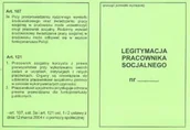 Druki akcydensowe - Firma krajewski Legitymacja pracownika socjalnego [Pu/Os-221c] Pu/Os-221c - miniaturka - grafika 1