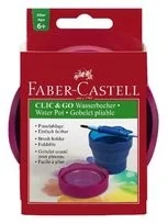 Faber Castell Pojemnik na wodę Click&Go różowy - Pozostałe akcesoria dla plastyków - miniaturka - grafika 4