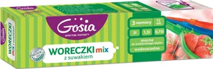 Gosia Politan Woreczki z suwakiem 3 rozmiary, 12 szt. - Folia, papier śniadaniowy, serwetki - miniaturka - grafika 2