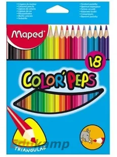 Maped KREDKI TRÓJKĄTNE COLORPEPS 18 SZT 183218 - Przybory szkolne - miniaturka - grafika 3