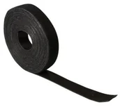 Maskownice do kabli - Logilink Organizator kabli, rolka dl.10m, rzepa, czarny KAB0055 - miniaturka - grafika 1