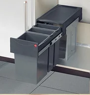 Kosze na śmieci - Hailo 3666191, pojemnik na odpadki, plastik, kolor antracytowy, 48,2 x 40 x 25,1 cm. 3666191 - miniaturka - grafika 1