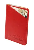 Etui na dokumenty i karty - PolskaGalanteria.pl Etui Na Karty Dokumenty PolskaGalanteria Małe Skóra Naturalna Pionowe EK-1 CZERWONE - miniaturka - grafika 1
