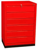 Szafy i regały magazynowe - Fastservice Szafka narzędziowa z 6 równymi szufladami na cokole N-1-12-02 N-1-12-02 - miniaturka - grafika 1