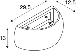 Spotline SLV PLASTRA WL CURVED CUTRAIN wewnętrzna oprawa ścienna QT-DE12 biała 1004732 - Lampy ścienne - miniaturka - grafika 8