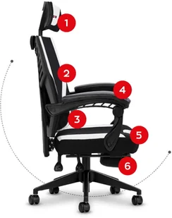 huzaro Fotel Combat 4.2 White - Fotele gamingowe - miniaturka - grafika 23