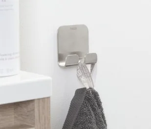 Tiger Colar Haczyk podwójny stal szczotkowana 13146.3.09.46 - Wieszaki łazienkowe - miniaturka - grafika 2