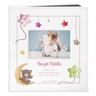 Albumy fotograficzne - NA Murrano Album z Okienkiem Prezent Roczek Nadruk Gwiazdki ALB-BO-BK-UV-028 - miniaturka - grafika 1