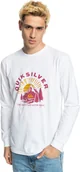 Koszulki męskie - Quiksilver t-shirt MOUNTAIN SIDE LS TEE White WBB0 - miniaturka - grafika 1