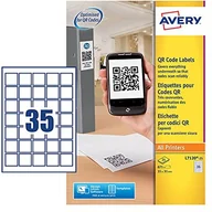 Dodatki do drukarek i skanerów - Avery Etykiety dennison l7121 25 QR Code, kwadratowa, nieprzezroczysty, biała, 20 etykiet na arkusz, 500 etykiet 484694 - miniaturka - grafika 1