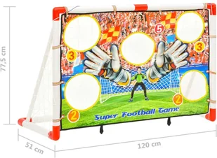 vidaXL Bramka do treningu piłkarskiego 120x51x77,5 cm 80344 - Zabawki i gry sportowe - miniaturka - grafika 12
