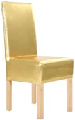 Pokrowce na meble - vidaXL Elastyczne pokrowce na proste krzesła, 6 szt., złote vidaXL - miniaturka - grafika 1