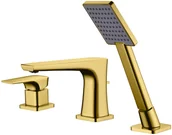 Baterie wannowe i prysznicowe - Blue Water MONACO Bateria wannowa 3-otworowa MON-BWW.080 złota - miniaturka - grafika 1