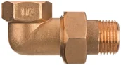 Łączniki, trójniki, kształtki - Invena Śrubunek kątowy z o-ringiem mosiądz 3/4" - miniaturka - grafika 1