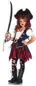 Stroje karnawałowe - Leg Avenue Wysokiej jakości pirata Piratka dla dziewcząt, biały C49104 - miniaturka - grafika 1