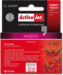 ActiveJet Tusz AC-3e/6M magenta do drukarki Canon (AC-3E/6MN (AC-3E/6M)) - Tusze zamienniki - miniaturka - grafika 2