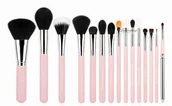 Pędzle do makijażu - Jessup beauty JESSUP - Essential Brushes Set - Zestaw 15 pędzli do makijażu - T094 Pink/Silver - miniaturka - grafika 1