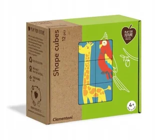 Clementoni Kostki kształty Zwierzęta 50161 - Klocki - miniaturka - grafika 2