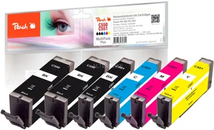 Peach Peach Tusz PEACH PI100-328 PGI-550/CLI-551 Photo black Black Cyan Magenta Yellow - Tusze zamienniki - miniaturka - grafika 2
