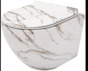 Miski WC - Rea C8004 Carlos Duroplast/Slim/ZM Lava Matt Misa Wisząca WC Bezrantowa - miniaturka - grafika 1