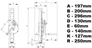 443 DOSTAWA GRATIS! 44366766 Korbowy podnośnik kolejowy zębatkowy udźwig 3000kg wysokość 730mm) 66766-uniw - Wyposażenie gospodarstwa rolnego - miniaturka - grafika 2