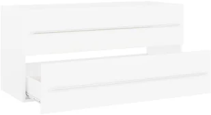 VidaXL Lumarko Szafka pod umywalkę, biała, 100 x 38,5 x 48 cm, pyta wiórowa 804719 VidaXL - Meble łazienkowe - miniaturka - grafika 4