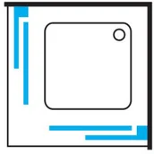 Kabiny prysznicowe - Omnires Chelsea Kabina kwadratowa 80x80x190 cm NDC80XCRTR - miniaturka - grafika 1