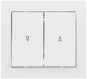 Wyłączniki światła i elektryczne - Ospel Włącznik żaluzjowy KIER biały - miniaturka - grafika 1