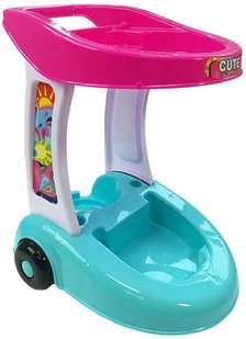 Zestaw Do Sprzątania Na Wózku Odkurzacz Różowy 4827 - Zabawki AGD - miniaturka - grafika 3