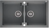 Zlewozmywaki - AXIS GROUP Zlew Honest 160 2-komorowy moonlight grey - miniaturka - grafika 1