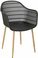 Krzesła - Simplet Krzesło Becker czarne/naturalne - miniaturka - grafika 1
