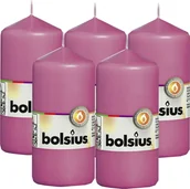 Świece - Bolsius Świeca pieńkowa walec 33H 12CM 5szt FUKSJA BOLSIUS2810 - miniaturka - grafika 1
