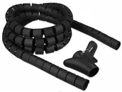 Kanały kablowe - Delock 18838 ochrona kabla Kabel ochrony do podłogi Czarny, Kabel przewód - miniaturka - grafika 1