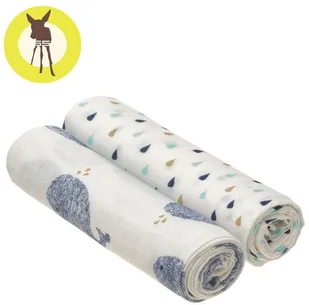Lassig Bambusowy Otulacz-Kocyk Zestaw 2 szt Little Water Wieloryb - Koce i narzuty dla dzieci Lassig Bambusowy Otulacz-Kocyk Zestaw 2 szt Little Water Wieloryb - Koce i narzuty dla dzieci - miniaturka - grafika 2
