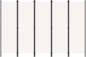 Parawany - vidaXL Parawan 5-panelowy, biały, 250 x 180 cm vidaXL - miniaturka - grafika 1