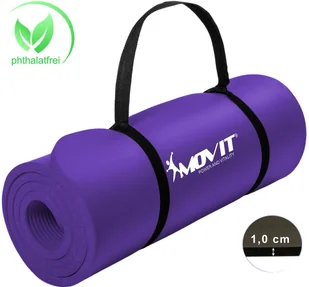 MOVIT FIOLETOWA MATA PIANKOWA 183x60x1,0cm DO ĆWICZEŃ GIMNASTYKI FITNESS JOGI 20040609 - Maty do jogi - miniaturka - grafika 11