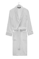 Szlafroki damskie - Soft Cotton Modalowy unisex szlafrok DELUXE XXL Biały 8190B - miniaturka - grafika 1