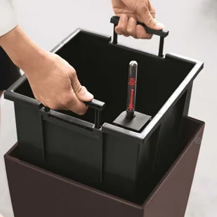 Lechuza Donica Cubico Alto 40 ALL-IN-ONE, taupe, wysoki połysk, 18234 - Donice - miniaturka - grafika 4