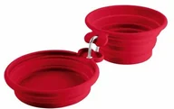 Legowiska dla psów - Hunter silikon miska podróży list 350/750 ML, czerwony - miniaturka - grafika 1